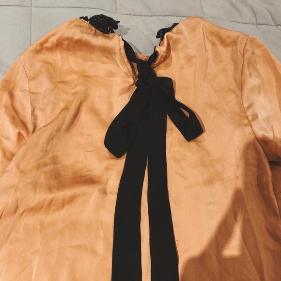 ASOS blouse coral satin fabric - Picture 2 of 2